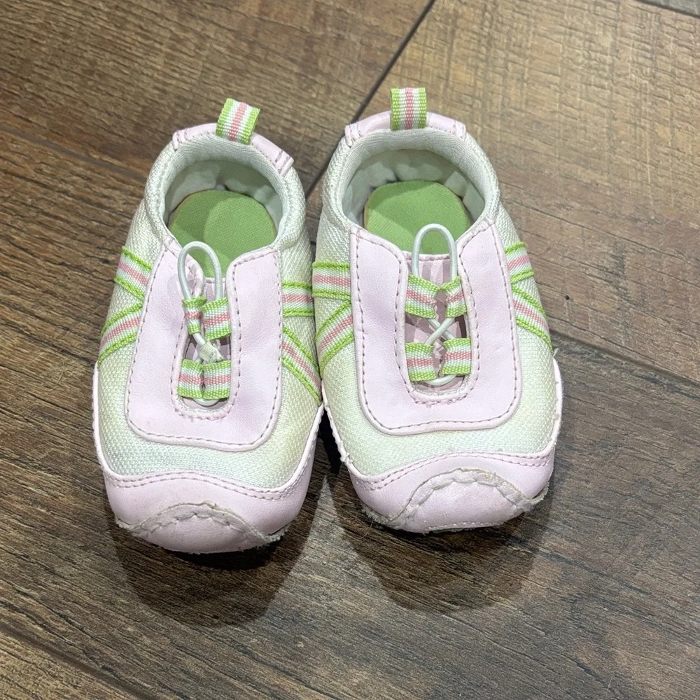 Pink and Green baby shoes